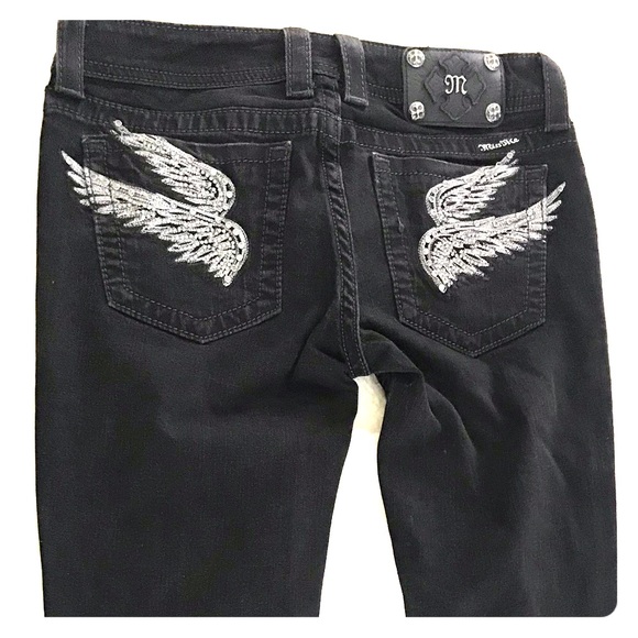 Miss Me designer jeans ~ Size 29, black - Picture 1 of 6